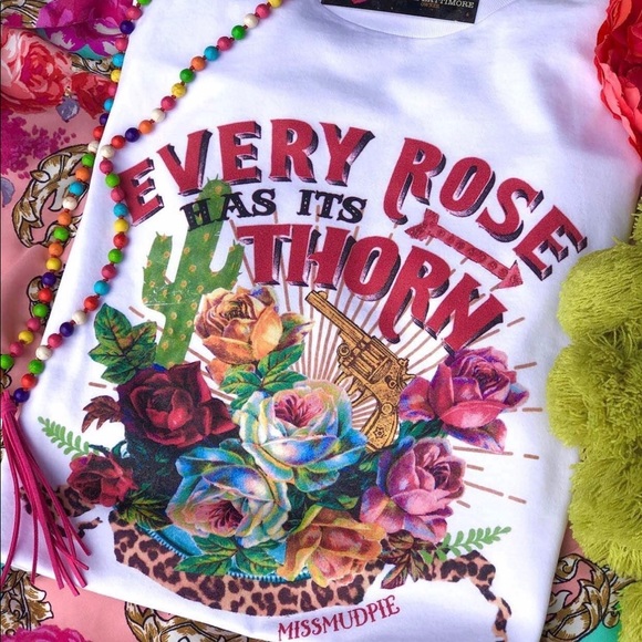 Graphic Tee - Every Rose Has It’s Thorn - Picture 2 of 2